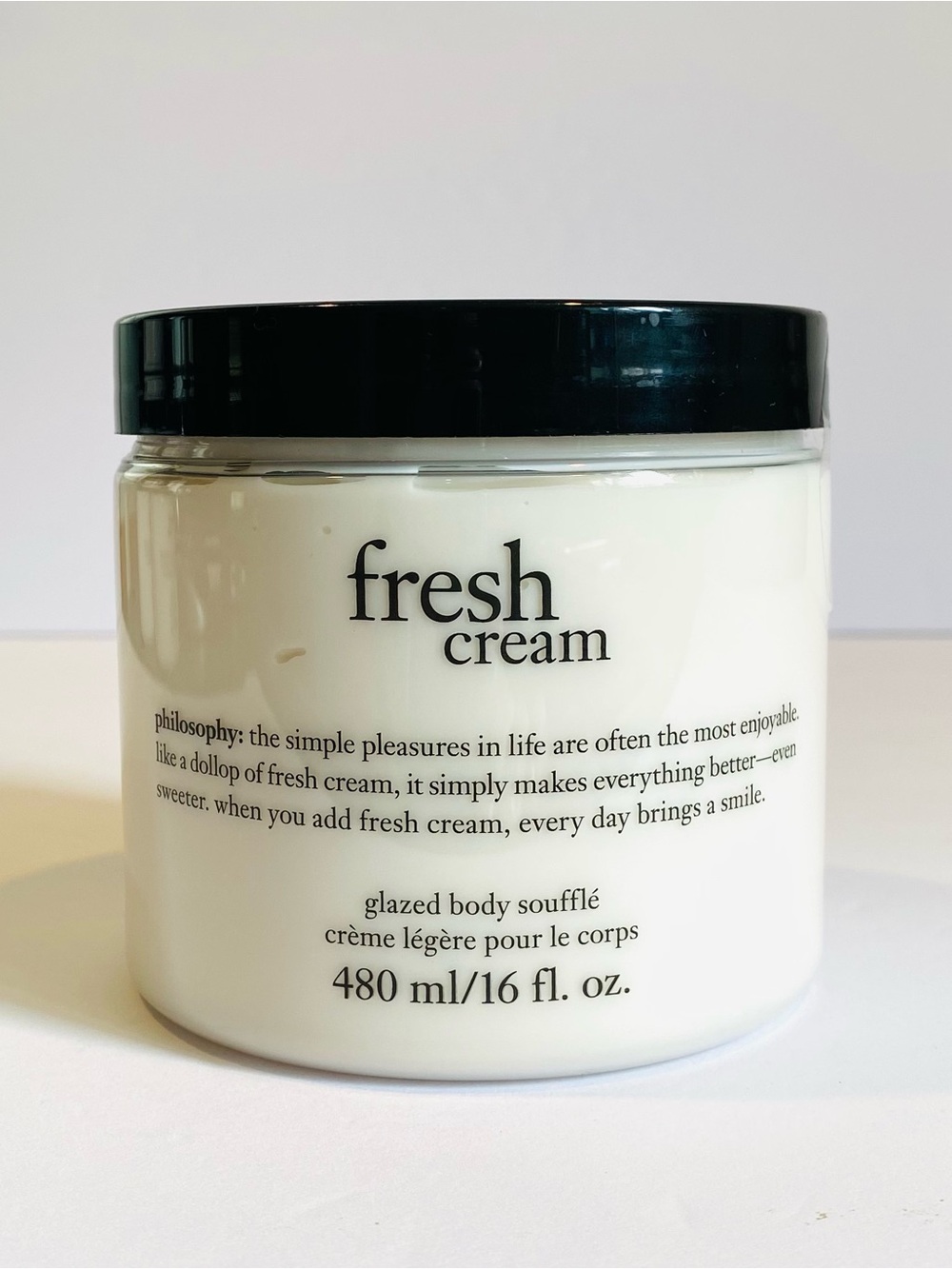 Philosophy Fresh Cream Glazed Body Soufflé 
16 oz Jumbo Size, New!